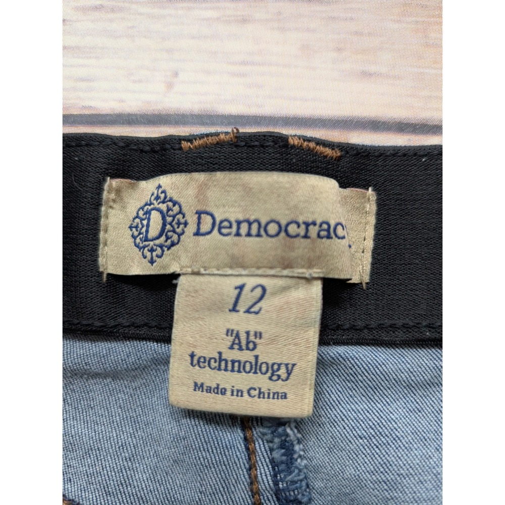 Democracy Straight Jeans Womens 12 Cotton Blend Blue Ab Technology| casual-chic - Picture 3 of 10